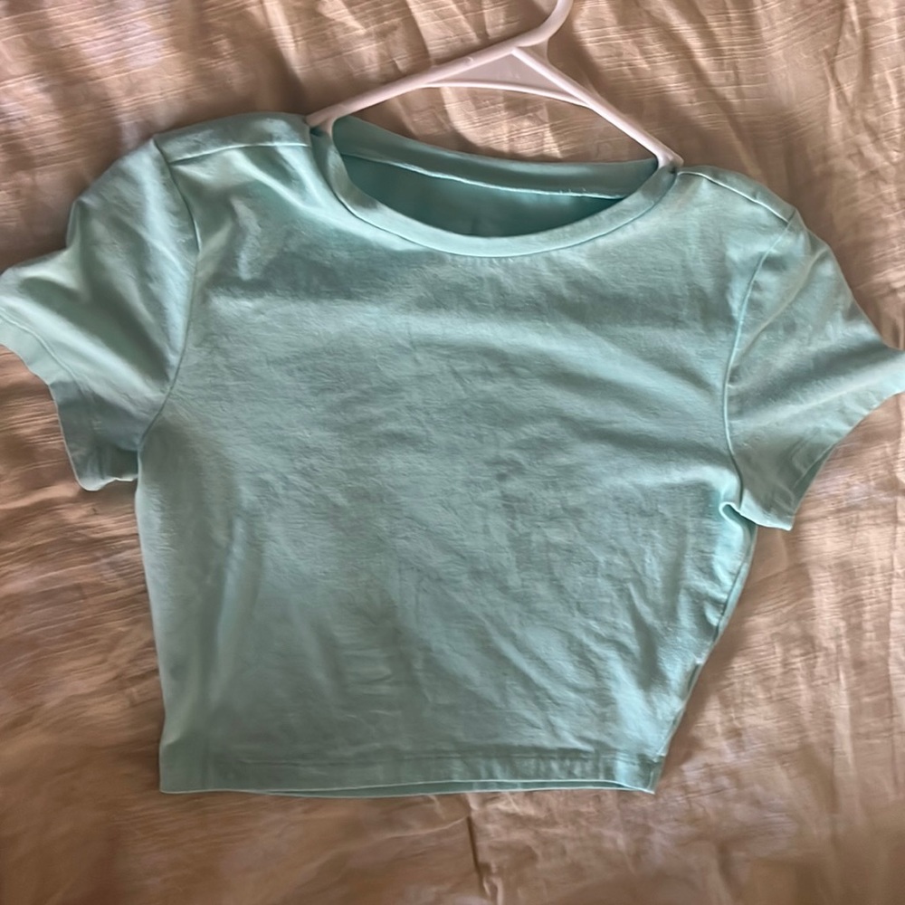 pretty cyan colored crop top size small